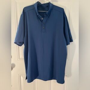 Ogio Polo Shirt Mens XL Blue Solid Short Sleeve Golf Button Collared